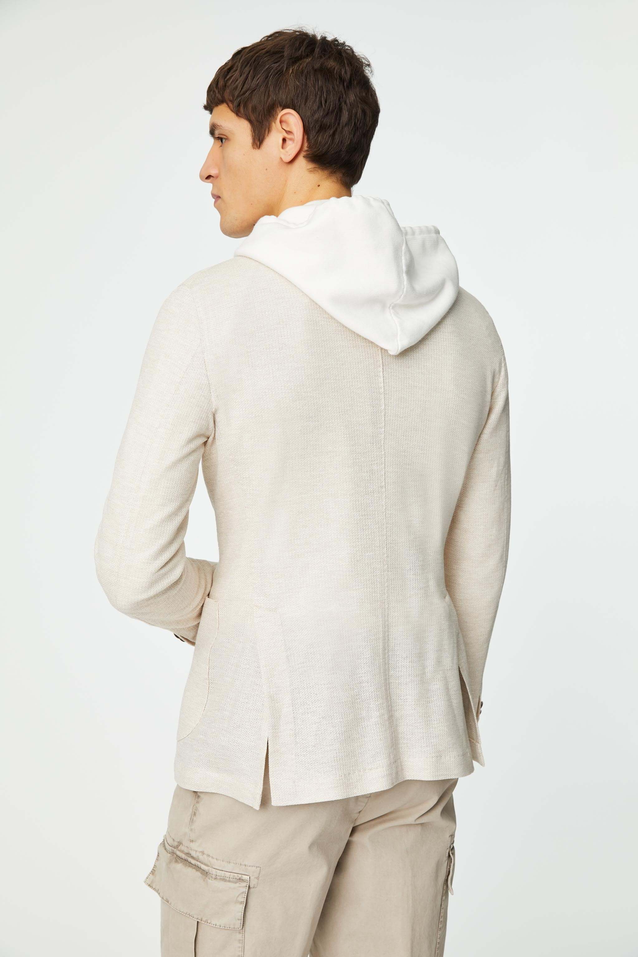 STEVE jersey jacket in ivory