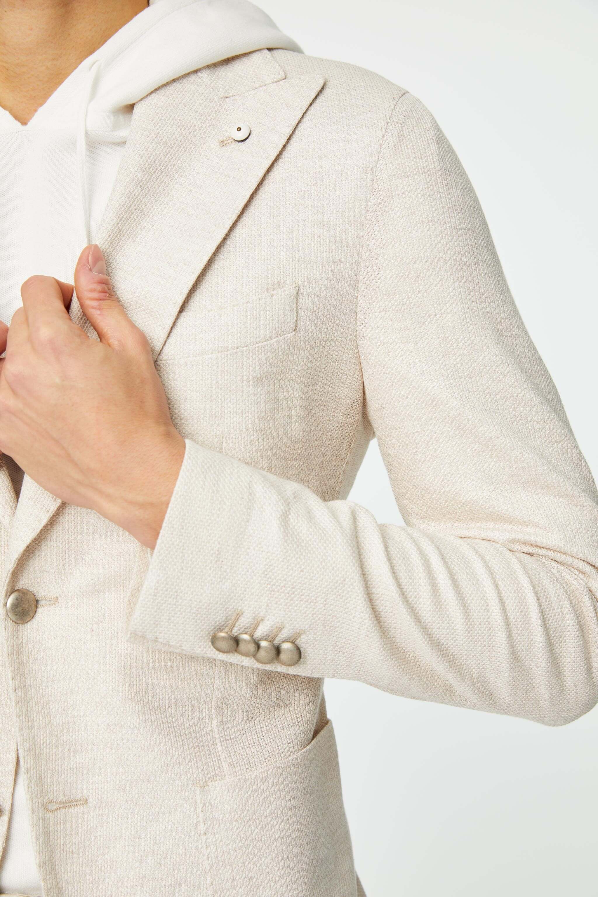 STEVE jersey jacket in ivory