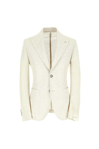 Steve jersey jacket in ivory beige