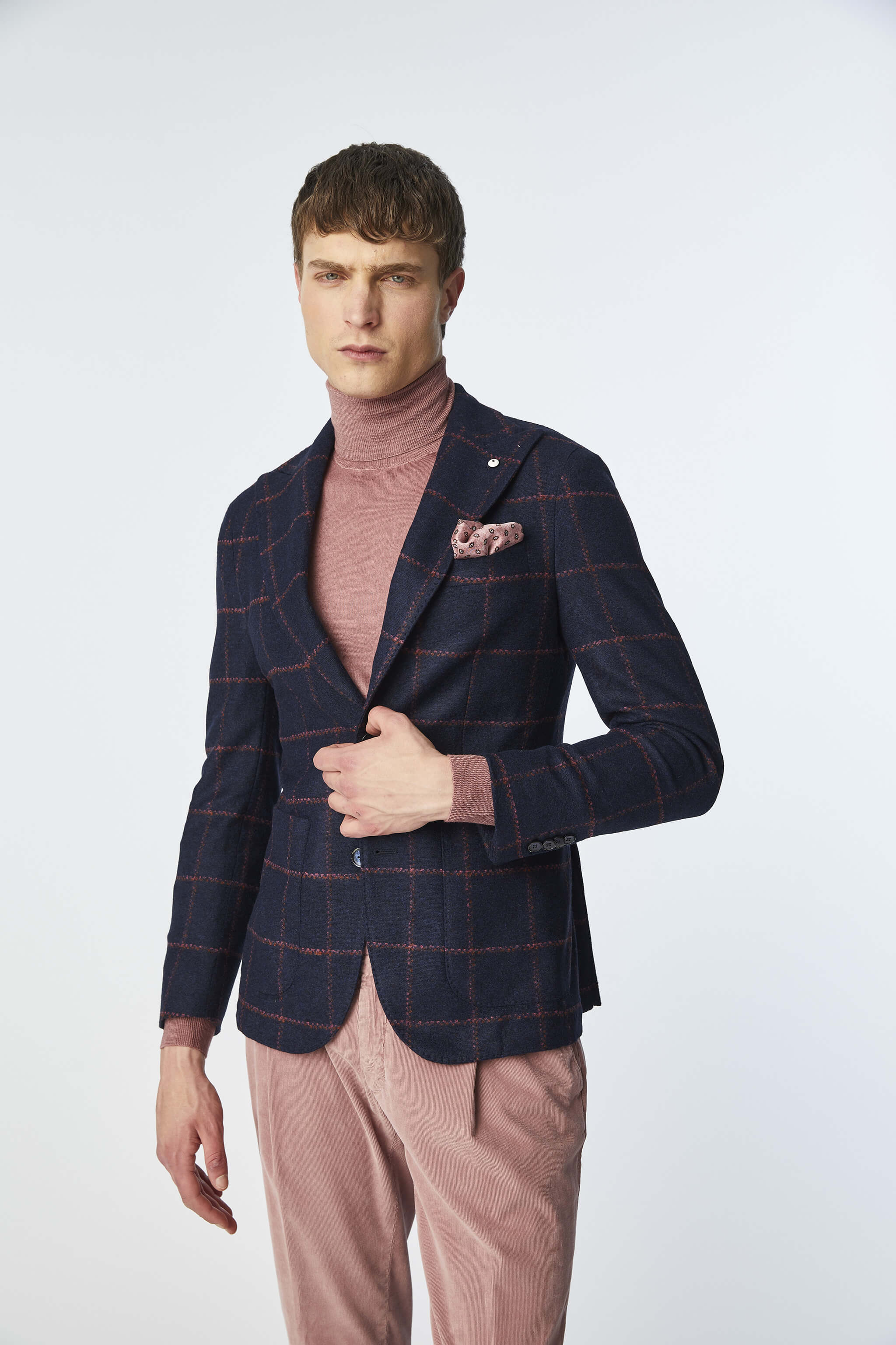 STEVE jacket in blue jersey