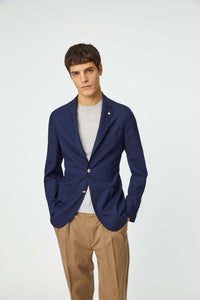 Garment-dyed jack jacket blue