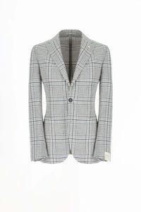 Garment-washed jack jacket in blue azure light blue