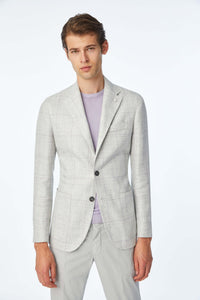 Garment-washed jack jacket in gray light grey