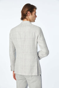 Garment-washed jack jacket in gray light grey