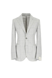 Garment-washed jack jacket in gray light grey