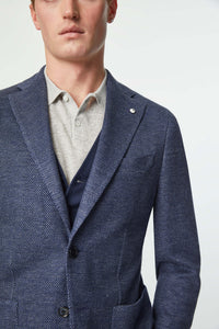 Jersey jack jacket in blue denim bluette