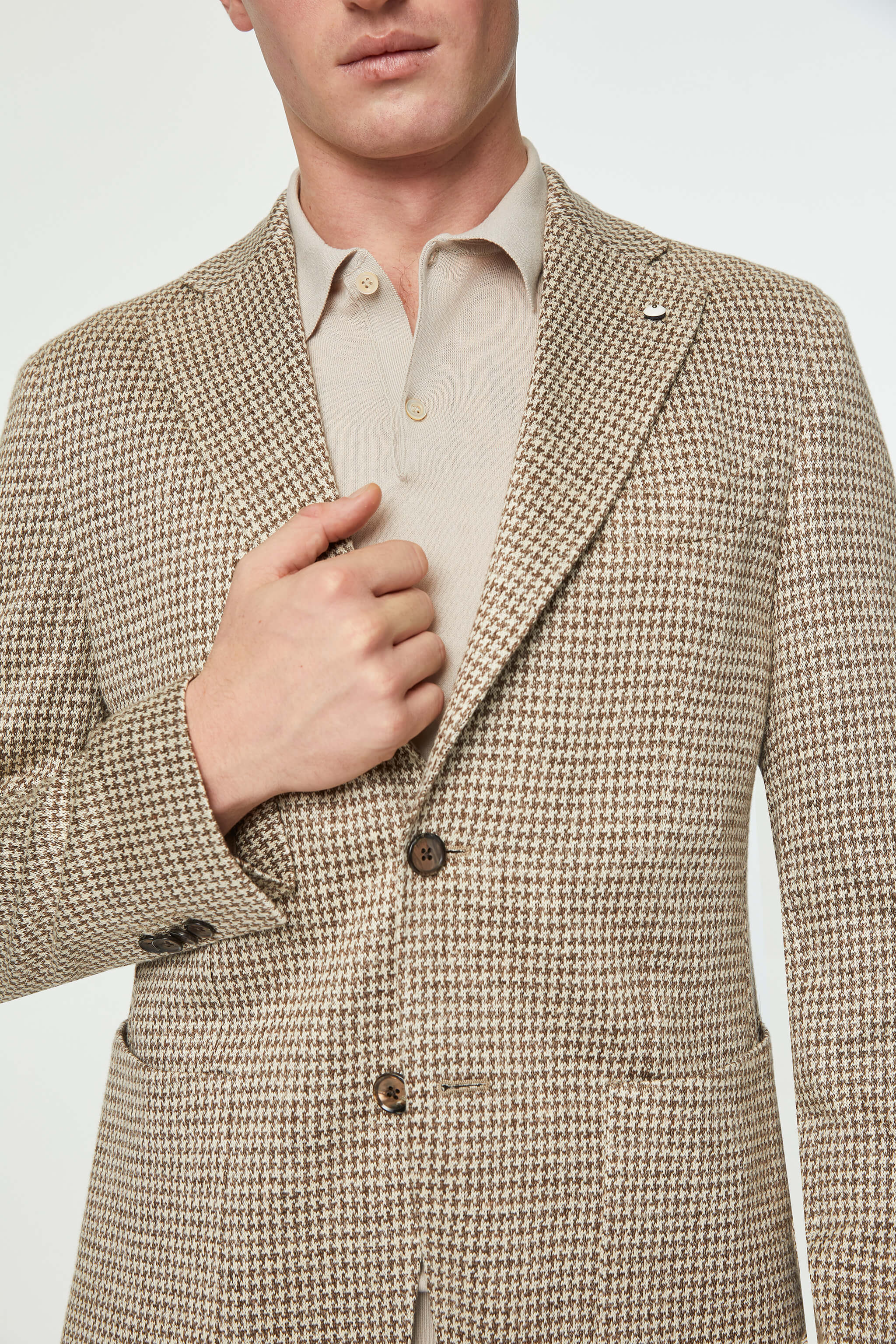 JACK jacket in Beige linen jersey
