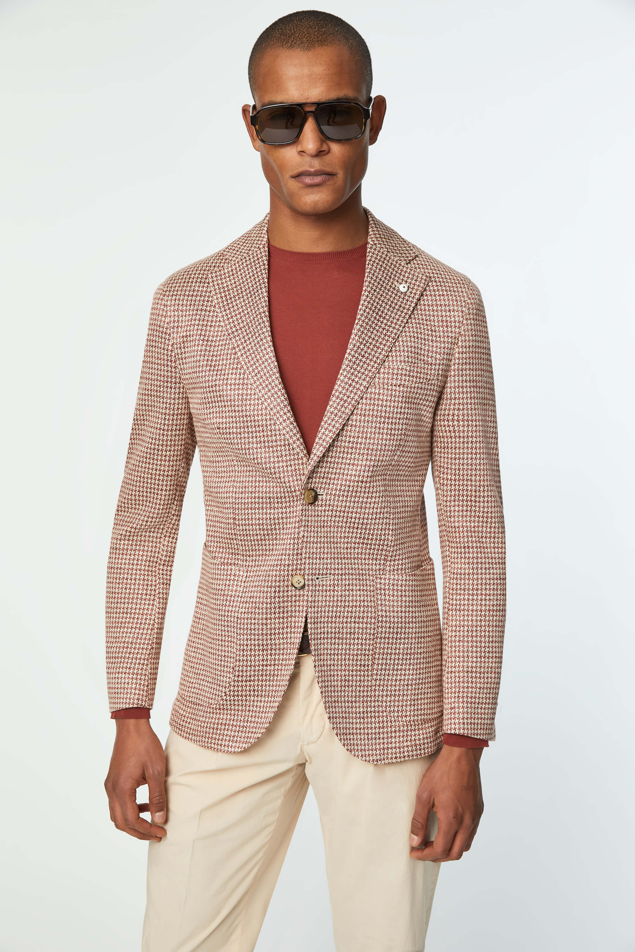 Houndstooth jersey JACK jacket