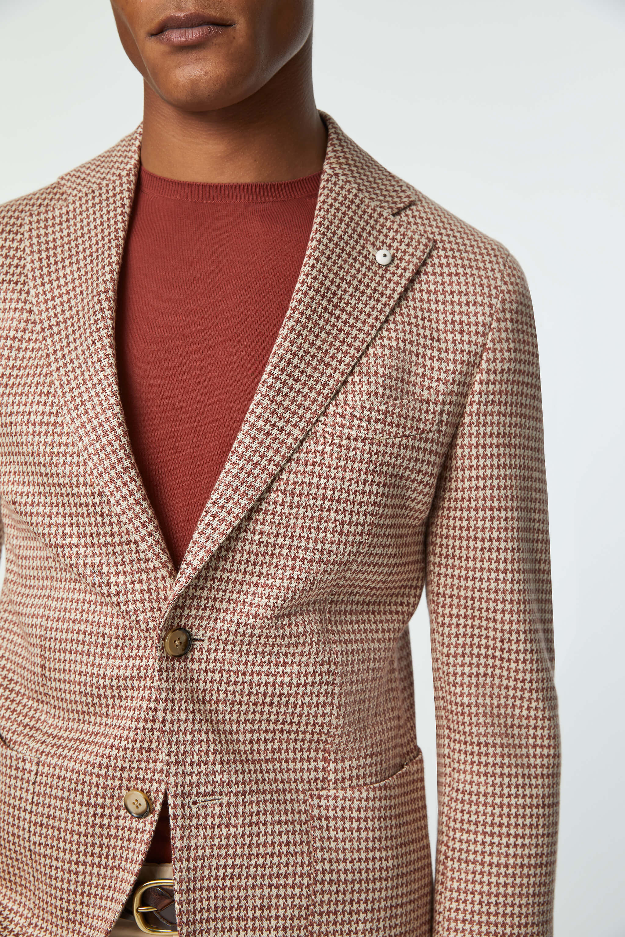 Houndstooth jersey JACK jacket