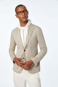 Simon jersey jacket in beige beige