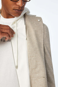 Simon jersey jacket in beige beige