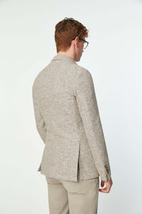 Slim fit jersey steve jacket in beige beige