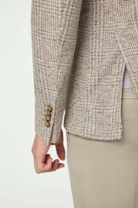 Slim fit jersey steve jacket in beige beige