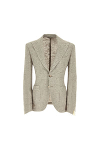 Slim fit jersey steve jacket in beige beige