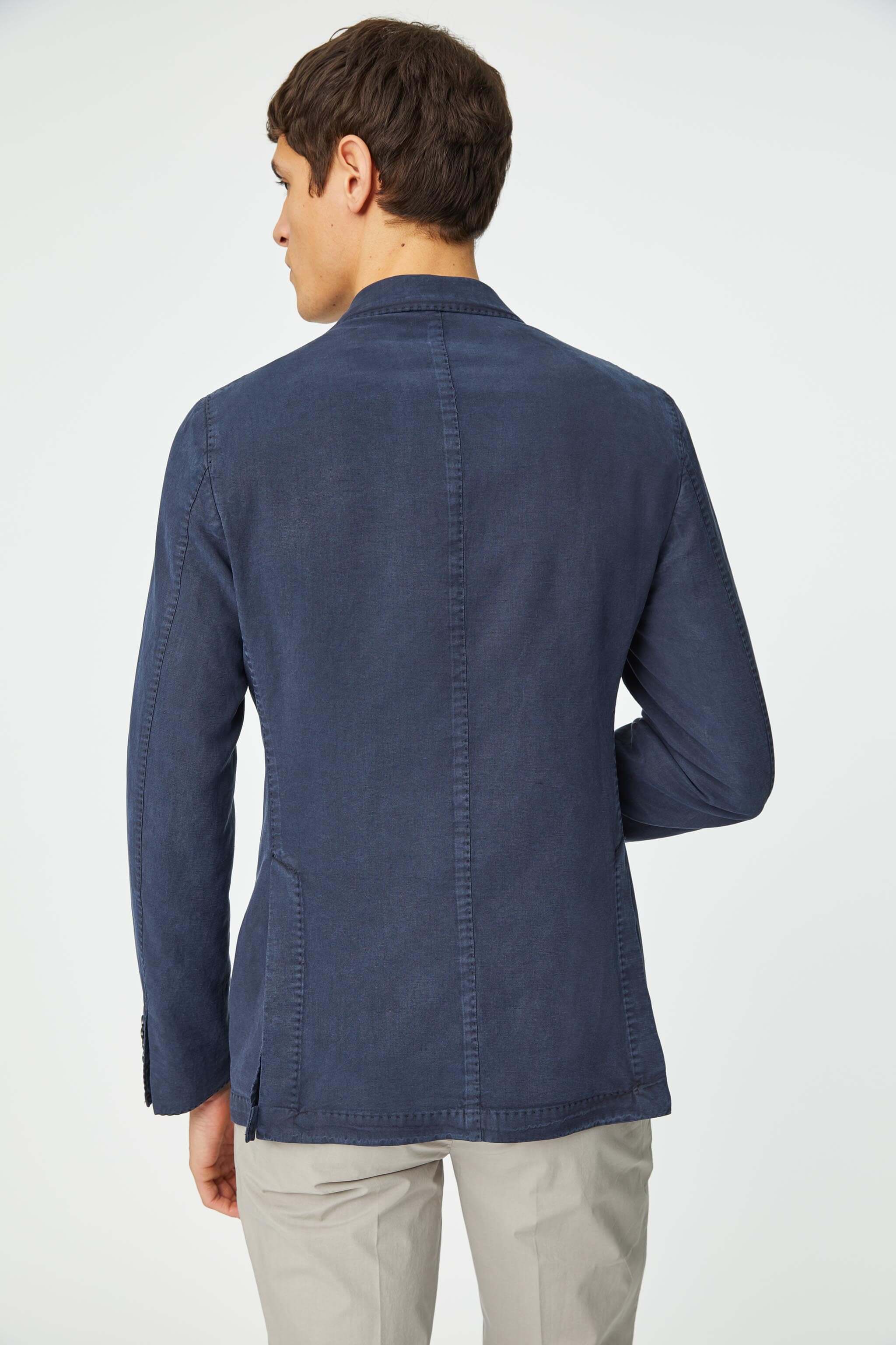 Garment-dyed JIM jacket in blue