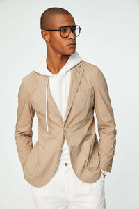 Garment-dyed eddy jacket in sand beige