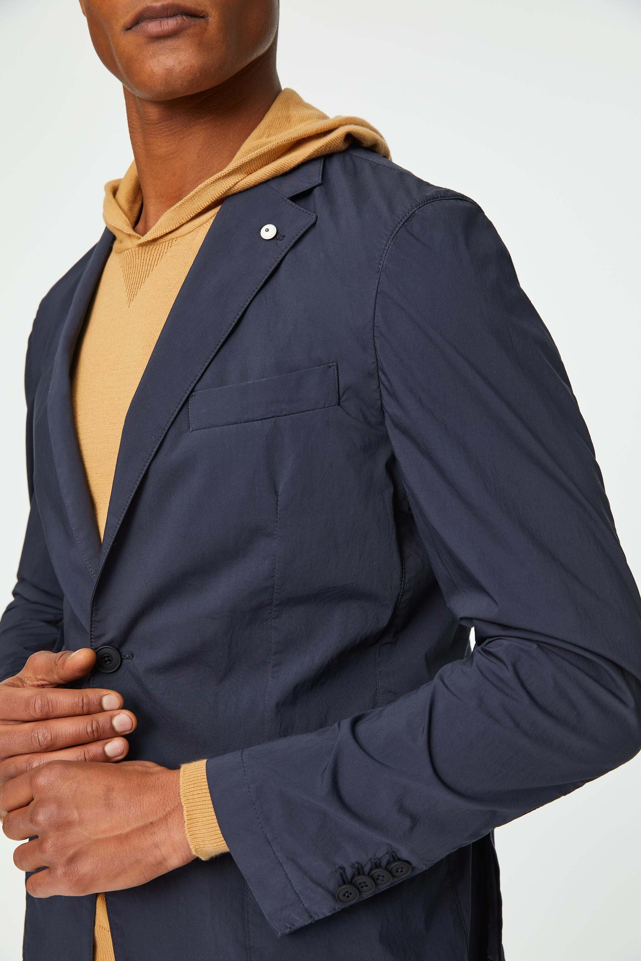 Garment-dyed EDDY jacket in blue