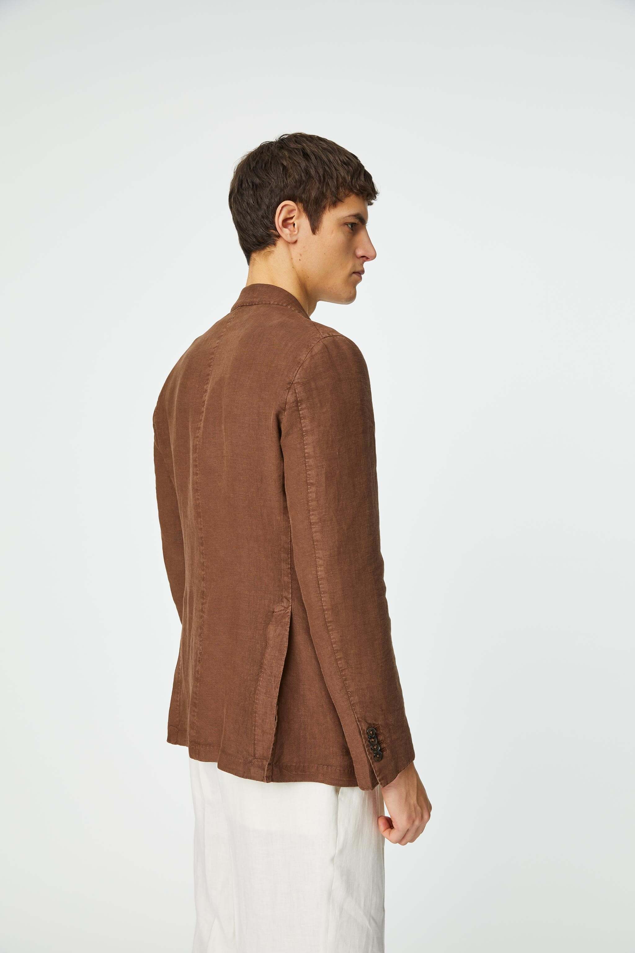 Garment-dyed JACK jacket in rich brown