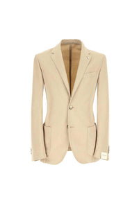 Garment-dyed jack jacket in ivory beige
