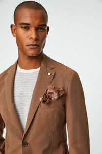 Garment-dyed jack jacket in hazelnut brown