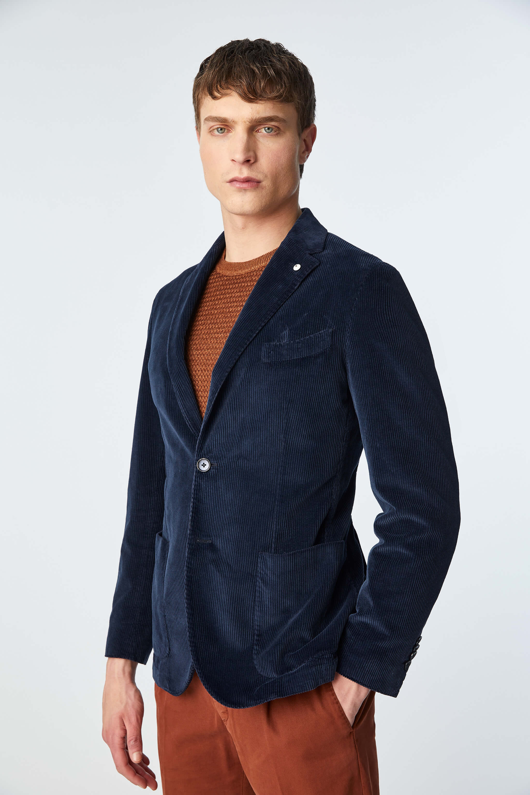 Garment-dyed JACK jacket in blue