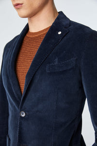 Garment-dyed jack jacket in blue blue