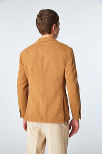 Garment-dyed jack jacket in brown brick