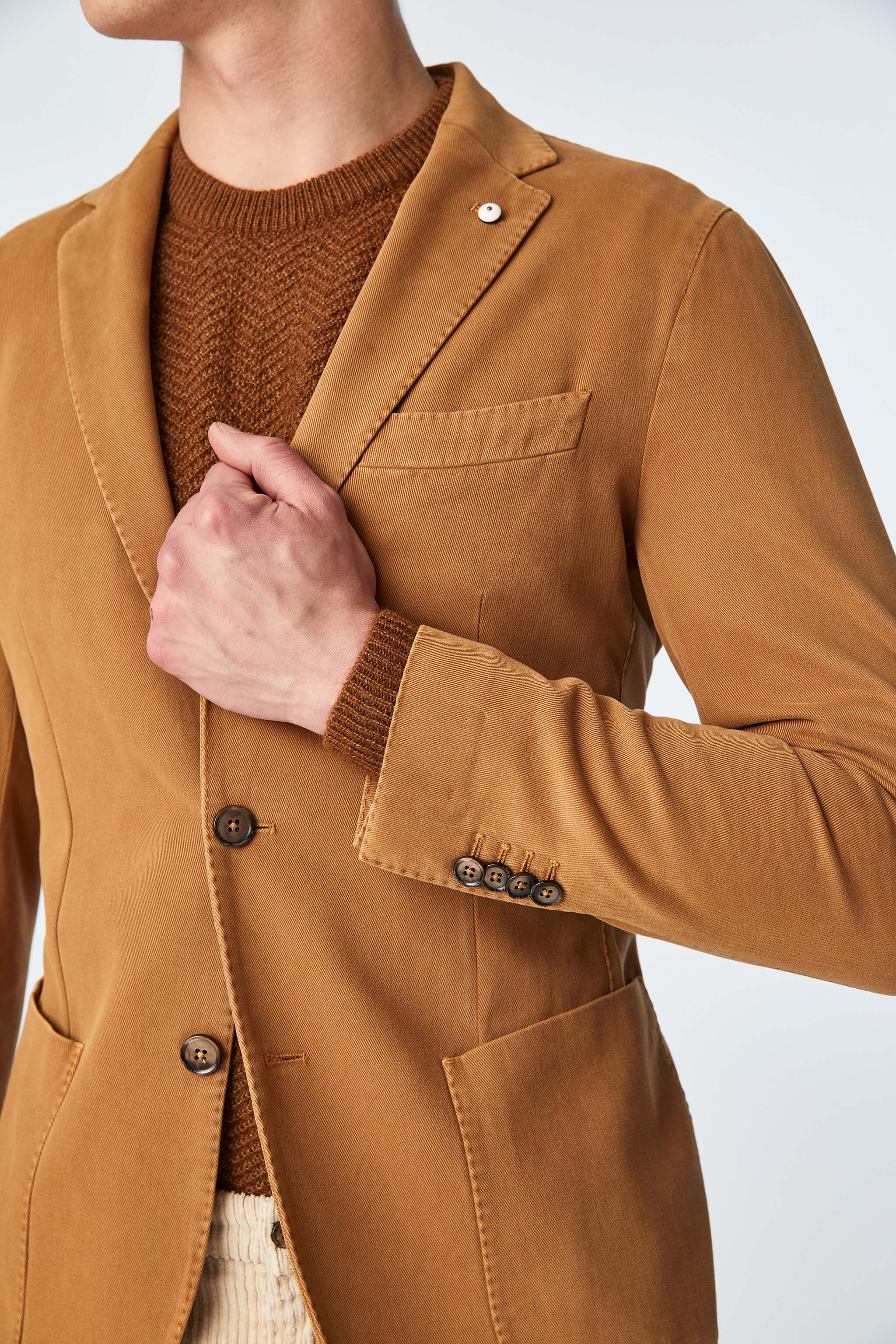 Garment-dyed JACK jacket in brown