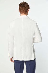 Garment-dyed jack jacket in white white
