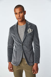 Garment-dyed tom jacket in dark gray medium gray