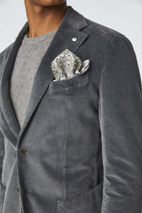 Garment-dyed tom jacket in dark gray medium gray