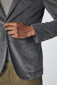 Garment-dyed tom jacket in dark gray medium gray