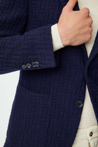 Punto jacket in blue blue