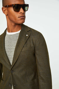 Punto jacket in army green dark green