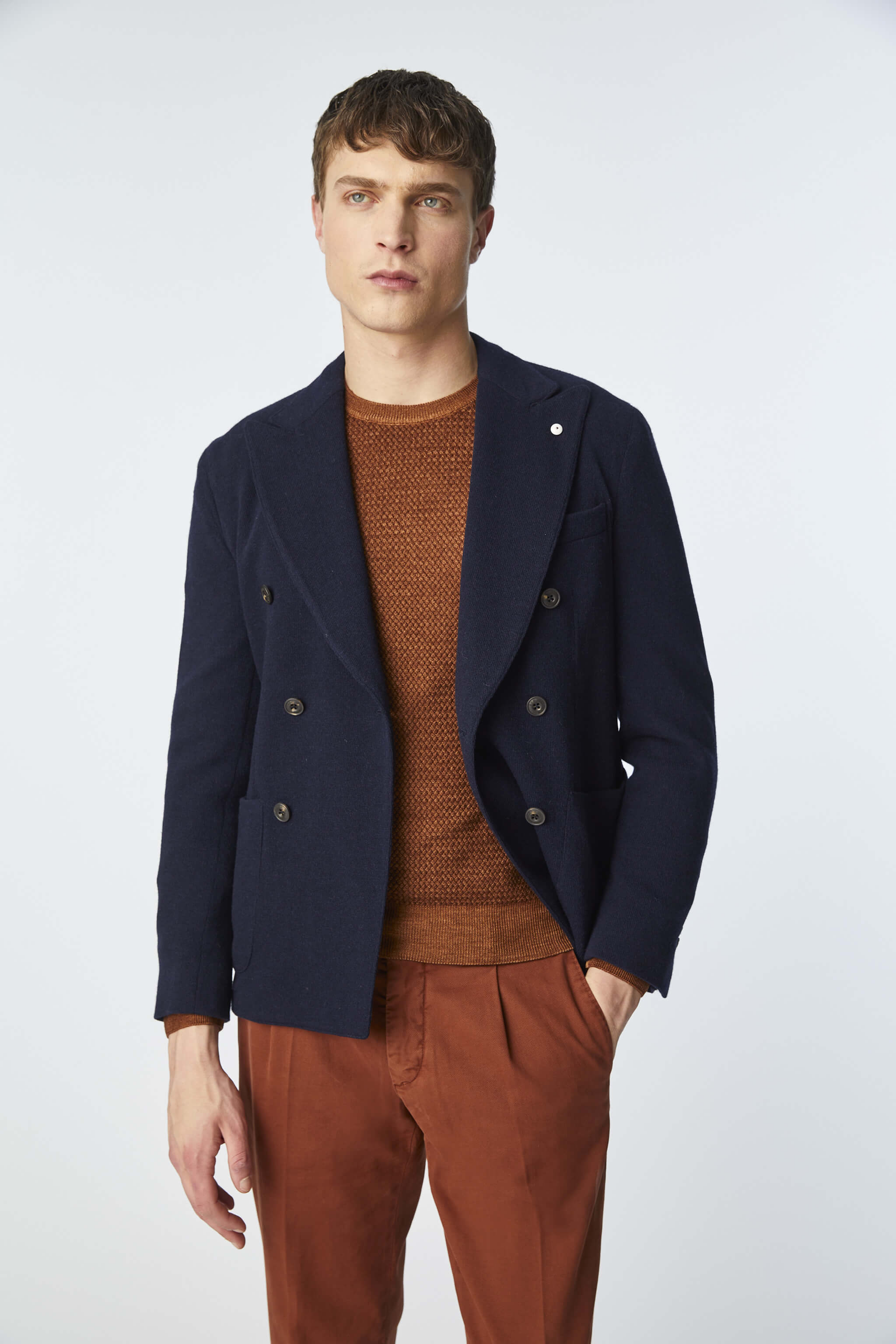 Double-breasted PUNTO jacket in blue