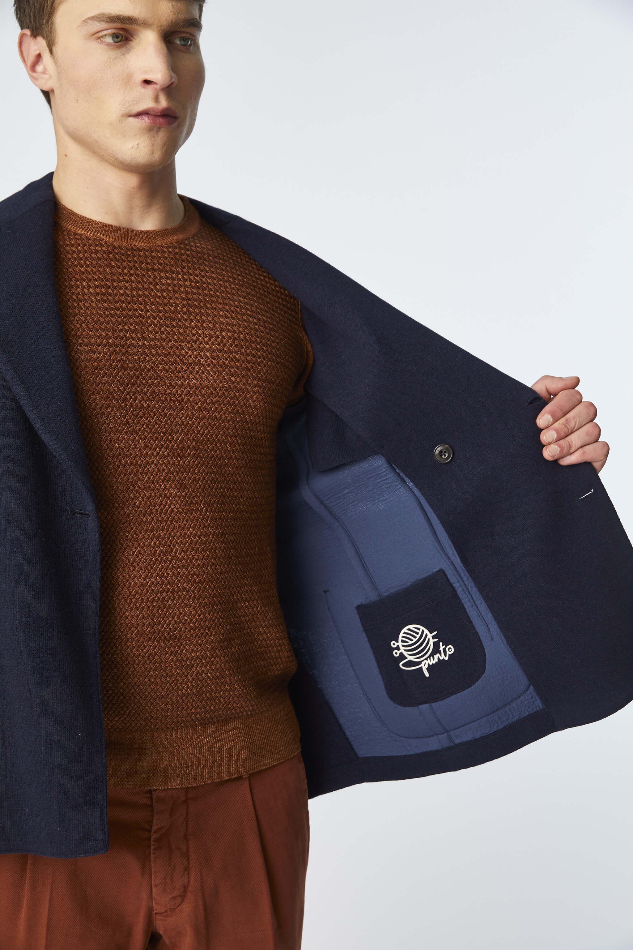 Double-breasted PUNTO jacket in blue