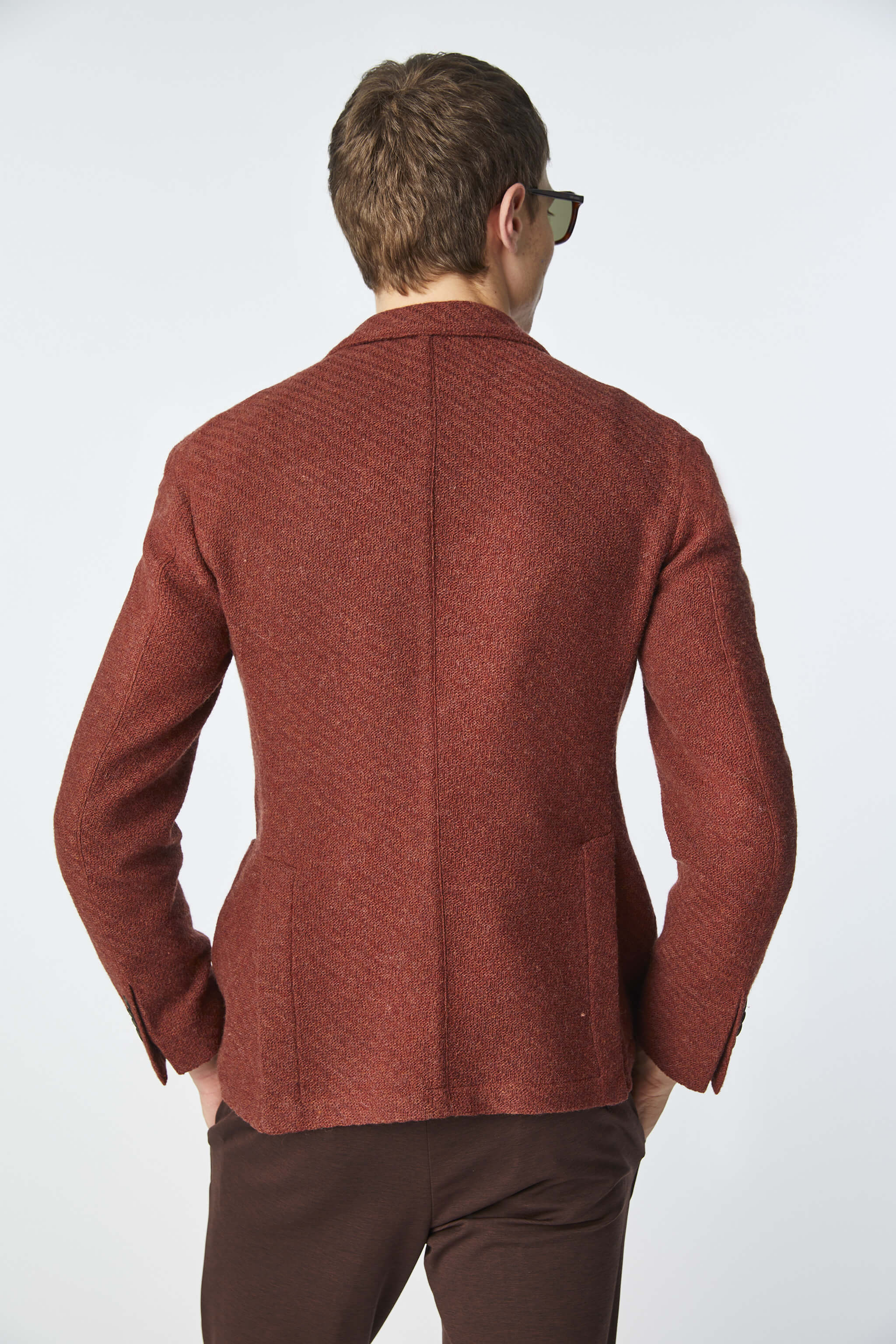 Double-breasted PUNTO jacket in rust