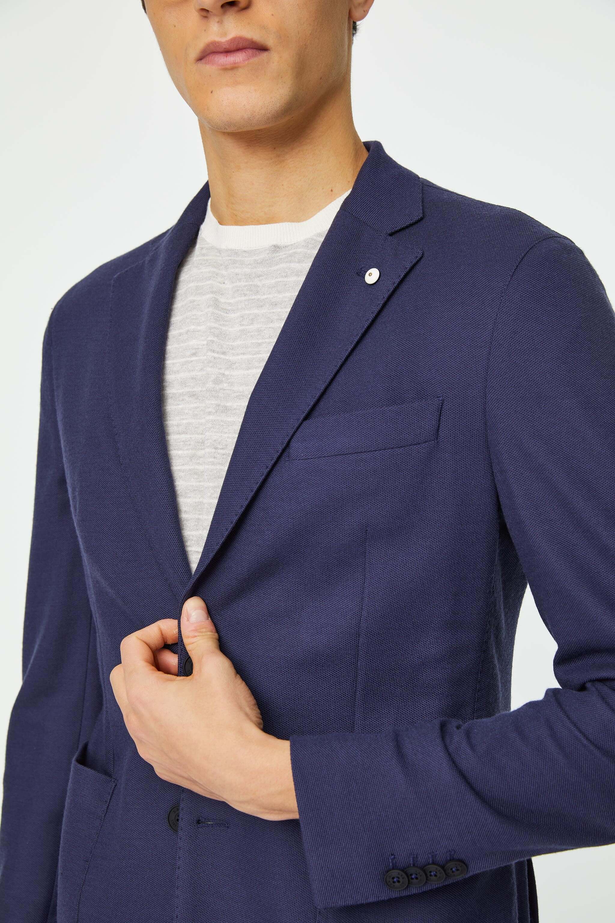 SAM jacket in technical blue jersey