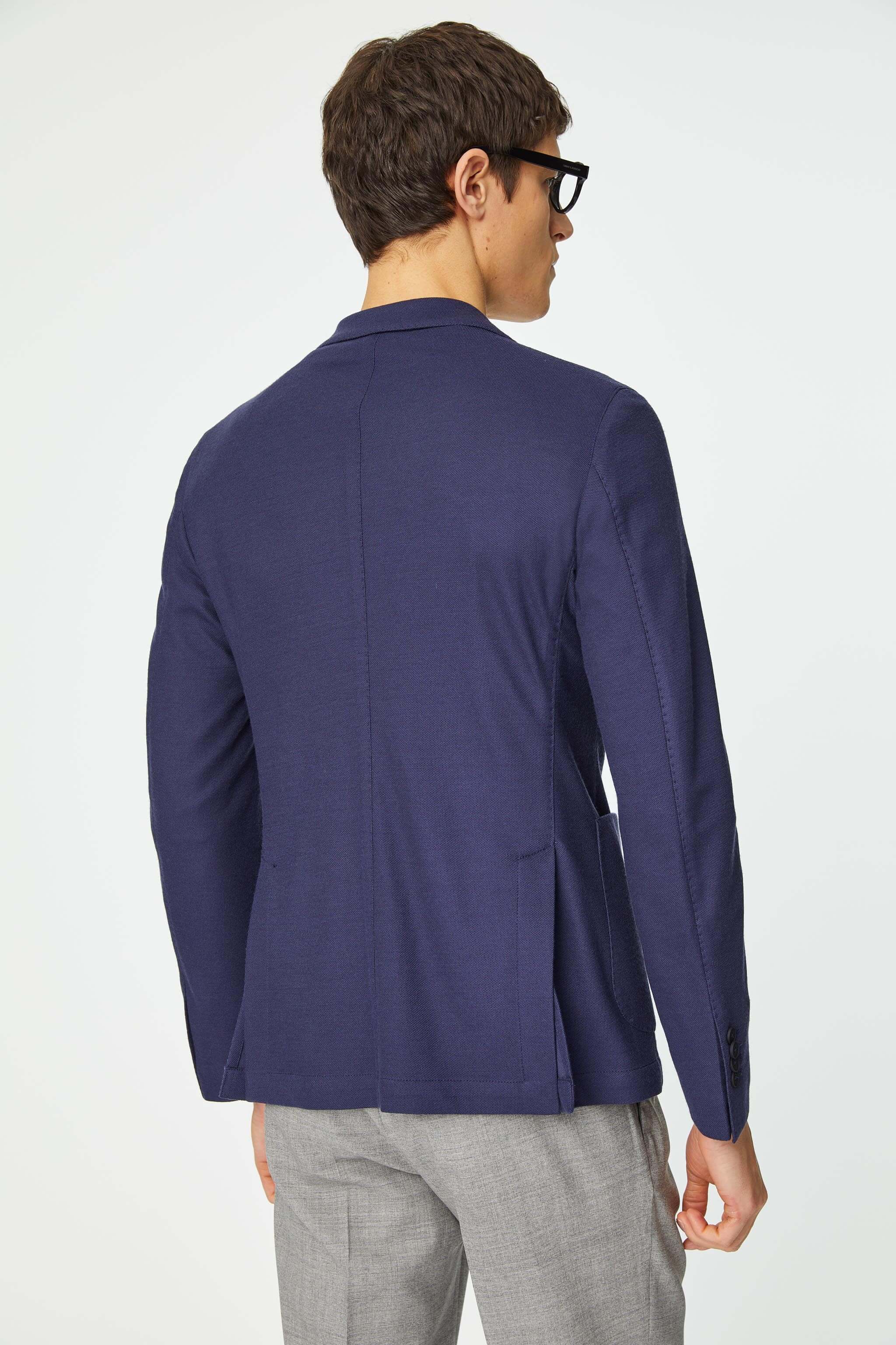 SAM jacket in technical blue jersey