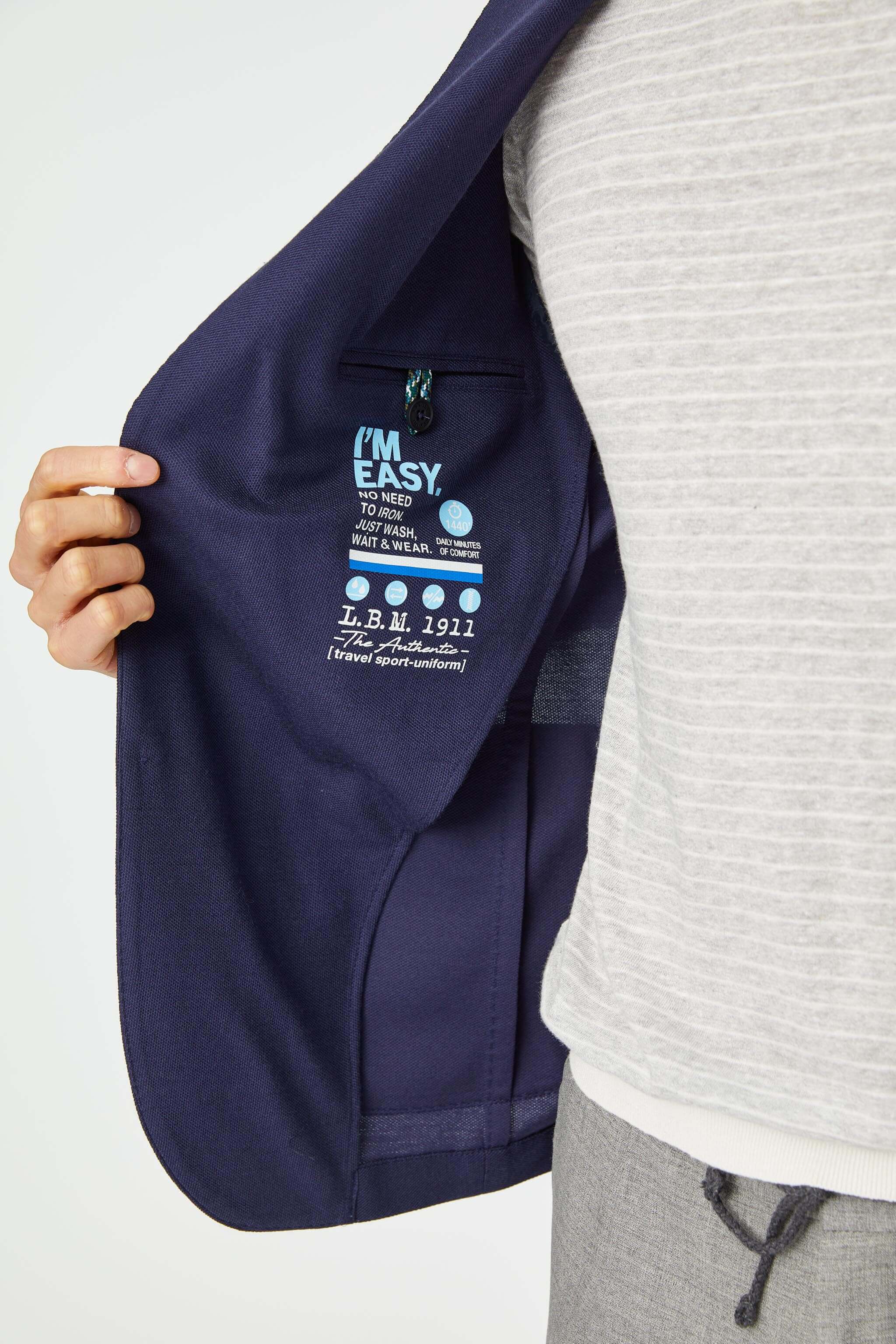 SAM jacket in technical blue jersey