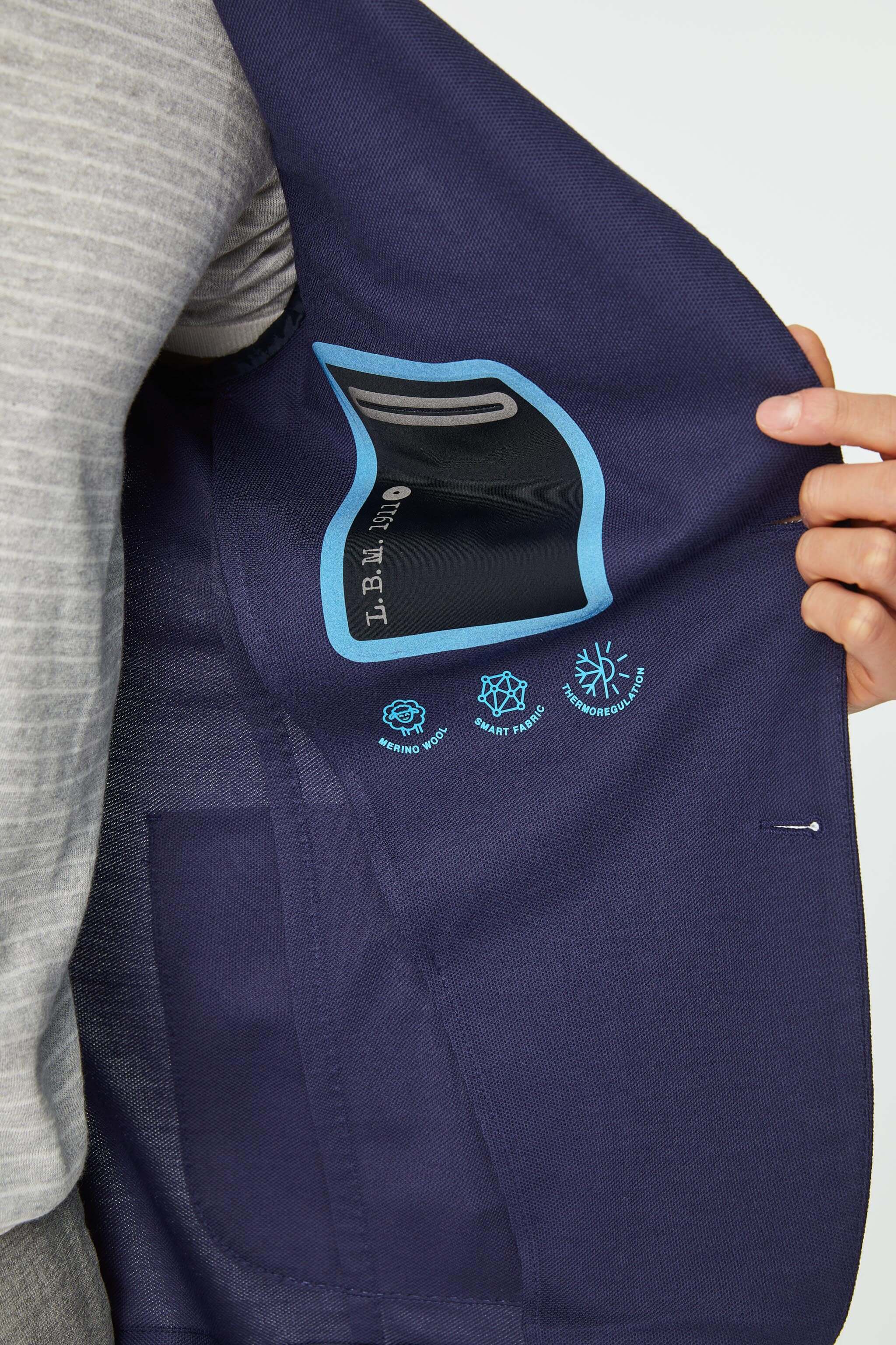 SAM jacket in technical blue jersey