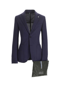 Sam jacket in technical blue jersey blue