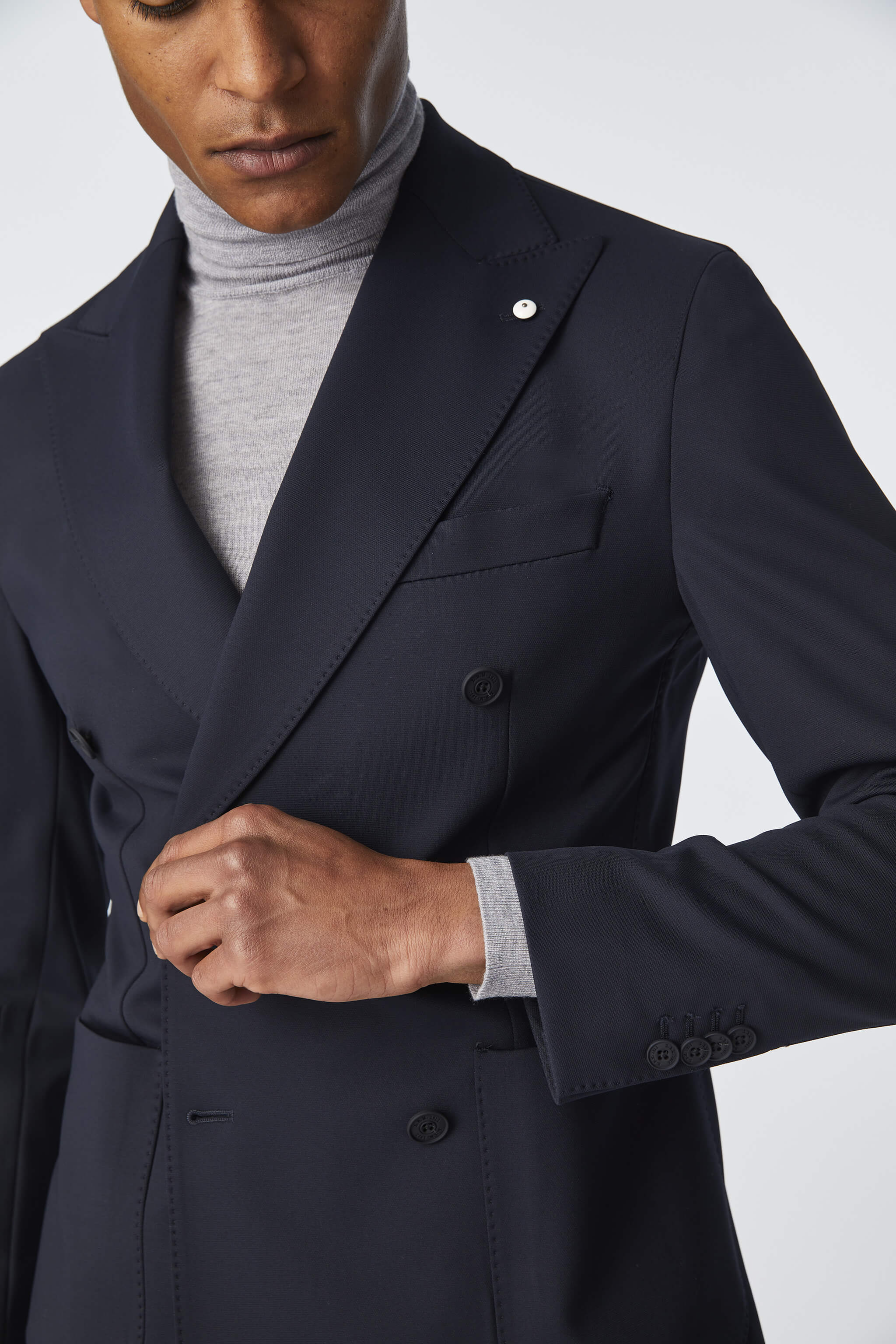 Double-breasted Travel jacket in blue