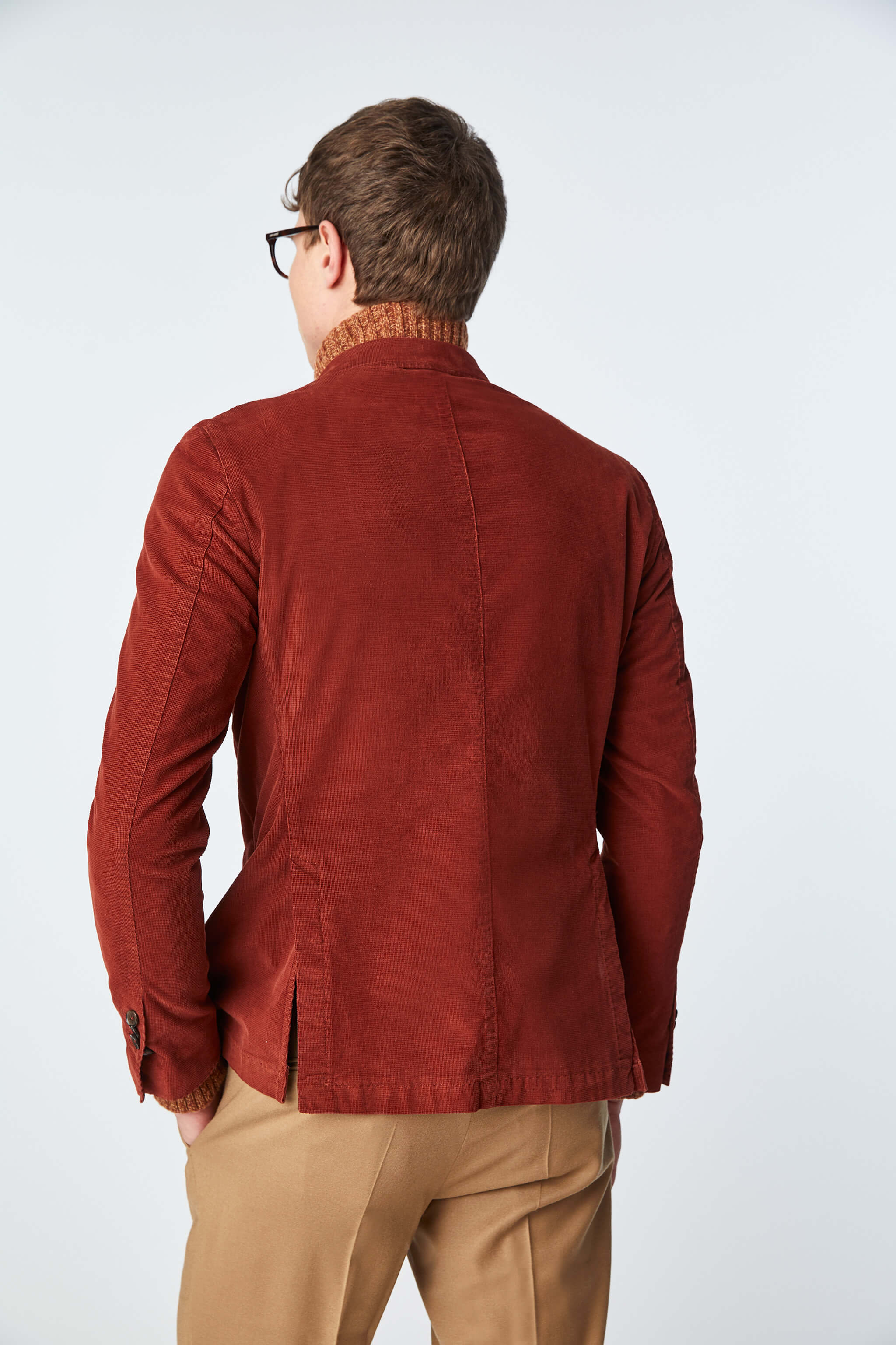 Garment-dyed slim-fit JACK jacket in rust