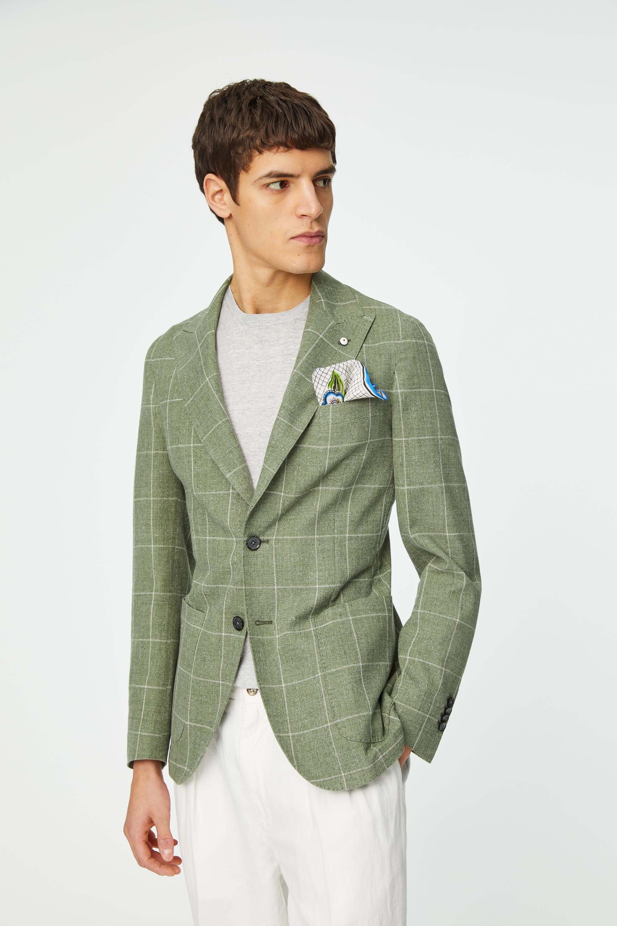 Garment washed STEVE jacket in green
