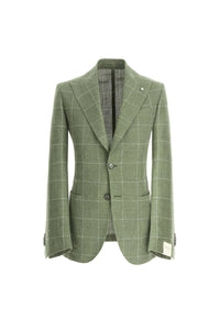 Garment washed steve jacket in green light green