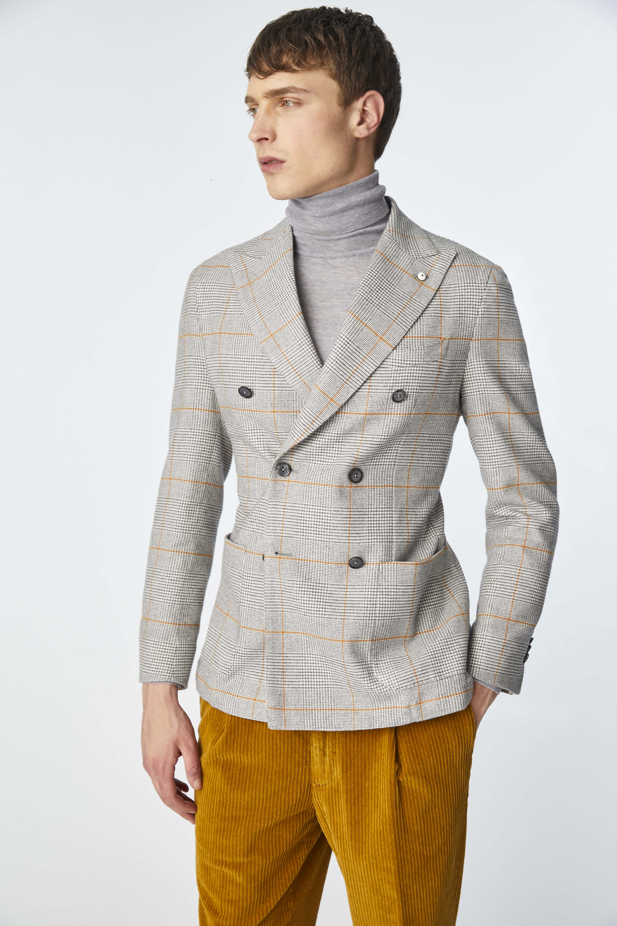 Double-breasted TOM jacket in light gray