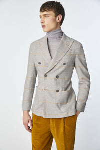 Double-breasted tom jacket in light gray light grey
