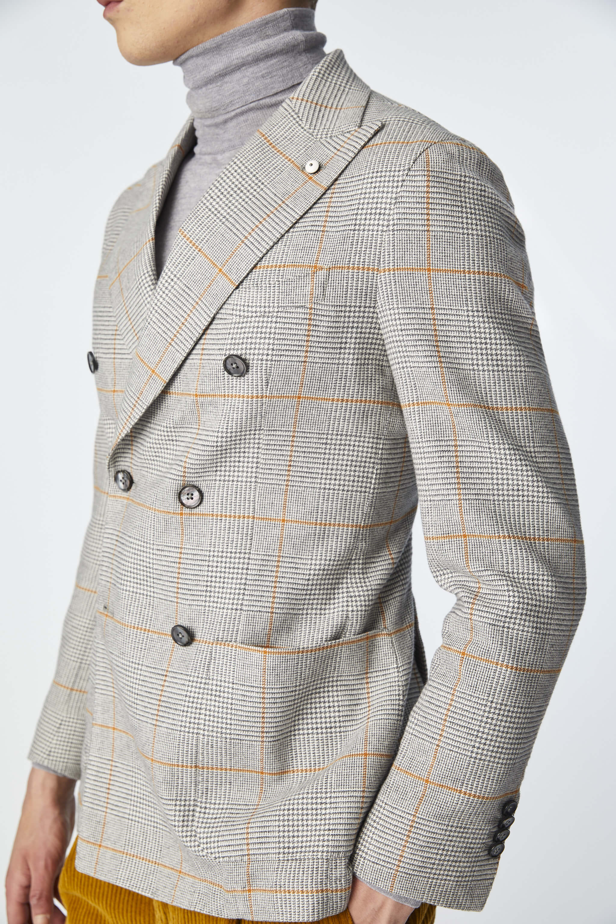 Double-breasted TOM jacket in light gray