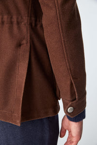 Garment-dyed sahara jacket in brown brown